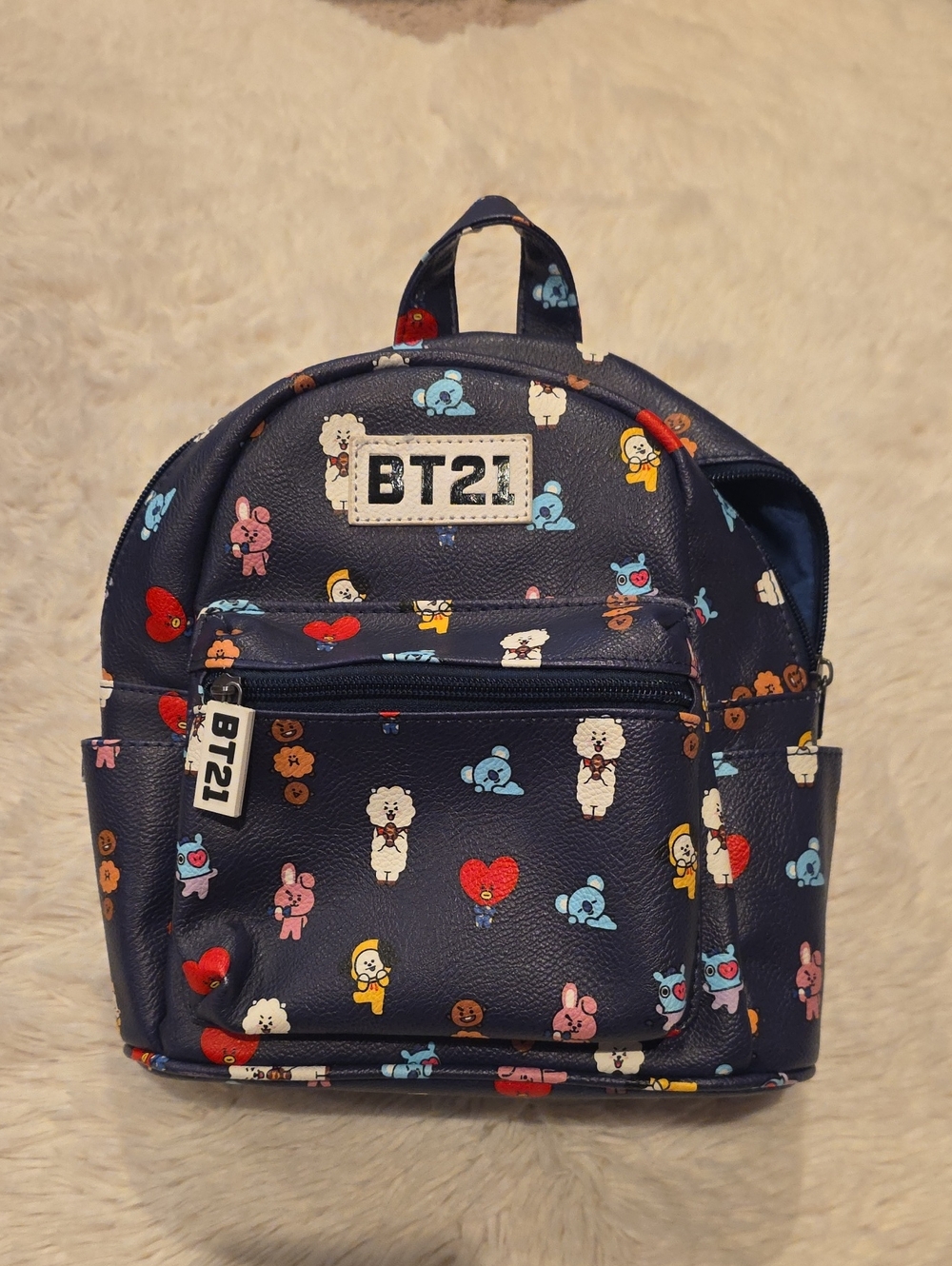 BT21 Navy Character Mini Backpack
